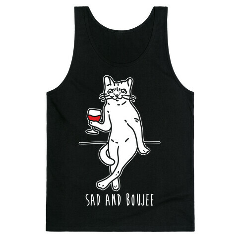 Sad and Boujee Crying Cat Tank Top