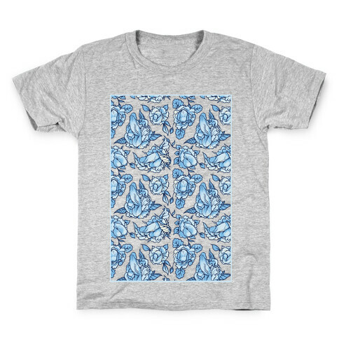 Floral Penis Pattern Kids T-Shirt