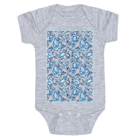 Floral Penis Pattern Baby One-Piece