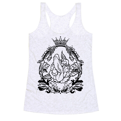 Floral Penis in Baroque Frame Racerback Tank Top