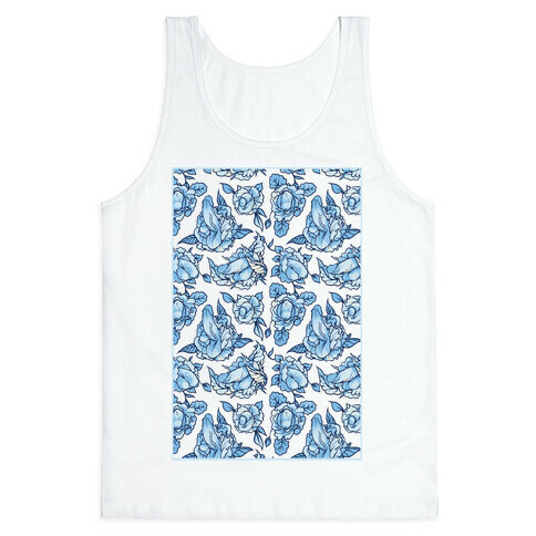 Floral Penis Pattern Tank Top