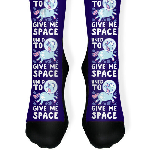 Uni'd to Give Me Space - Unicorn Sock