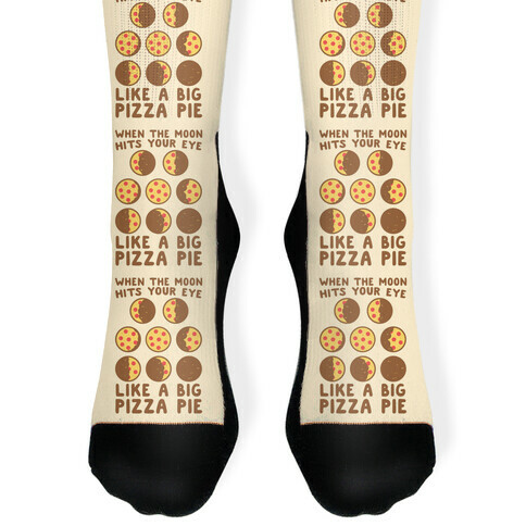 When the Moon Hits Your Eye - Pizza Moon Sock