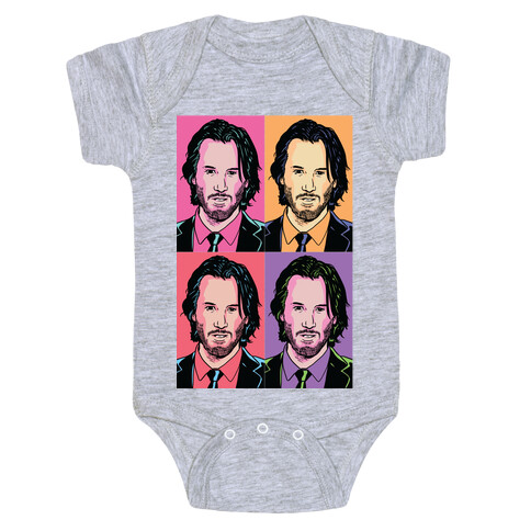 Keanu Pop Art Portrait Baby One-Piece