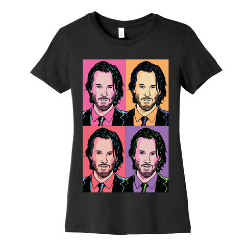 Keanu Pop Art Portrait Womens T-Shirt