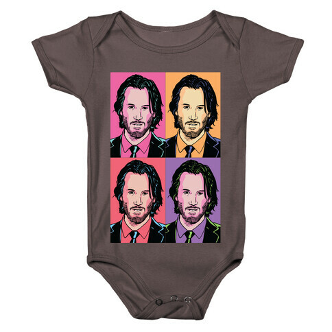 Keanu Pop Art Portrait Baby One-Piece