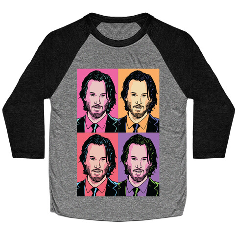 Keanu Pop Art Portrait Baseball Tee