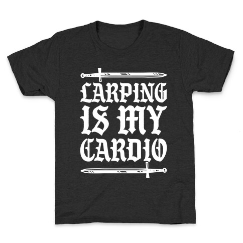 Larping Is My Cardio White Print Kids T-Shirt