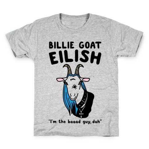 Billie Goat Eilish Parody Kids T-Shirt