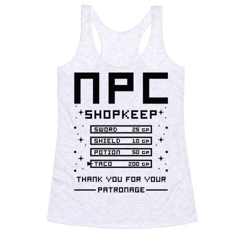 NPC ShopKeep Racerback Tank Top