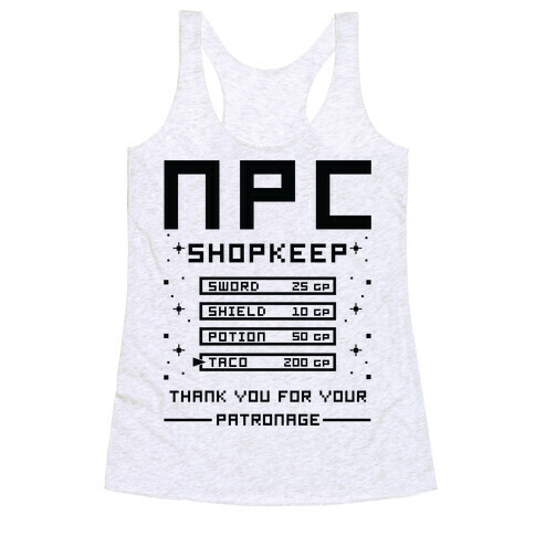 NPC ShopKeep Racerback Tank Top