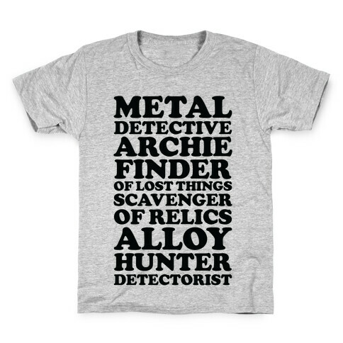 Metal Detective Archie Finder Of Lost Things Kids T-Shirt