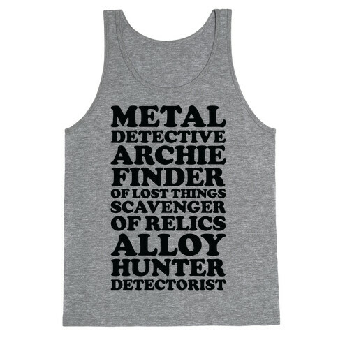 Metal Detective Archie Finder Of Lost Things Tank Top