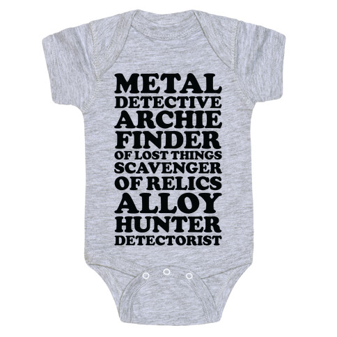 Metal Detective Archie Finder Of Lost Things Baby One-Piece