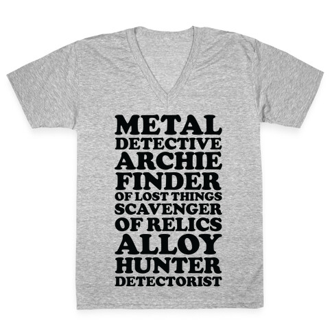 Metal Detective Archie Finder Of Lost Things V-Neck Tee Shirt