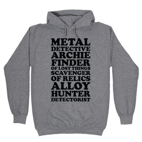 Metal Detective Archie Finder Of Lost Things Hooded Sweatshirt
