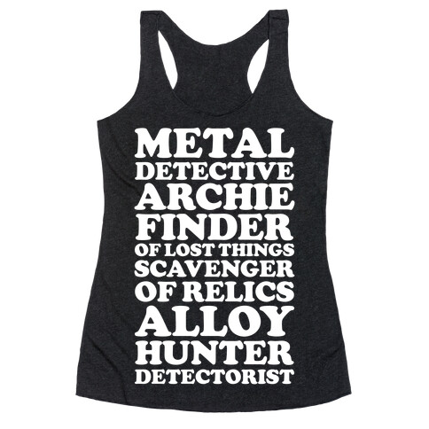 Metal Detective Archie Finder Of Lost Things Racerback Tank Top