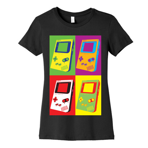 Gameboy Pop Art Pattern Womens T-Shirt