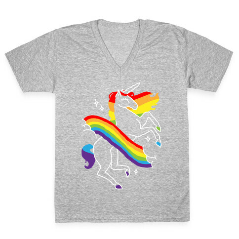 Unicorn Pride  V-Neck Tee Shirt