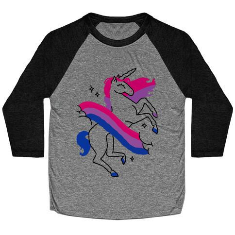 Unicorn Bi Pride  Baseball Tee