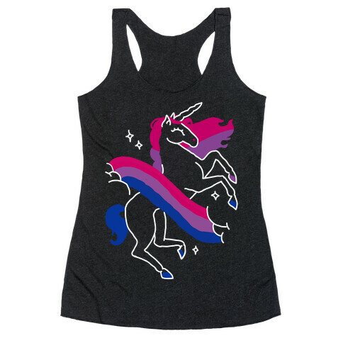 Unicorn Bi Pride  Racerback Tank Top