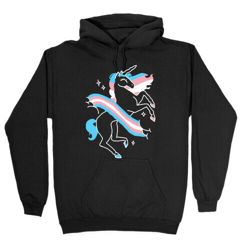 Unicorn Trans Pride  Hooded Sweatshirt