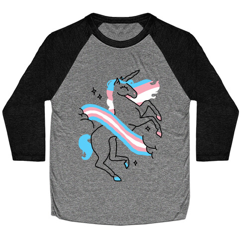 Unicorn Trans Pride  Baseball Tee