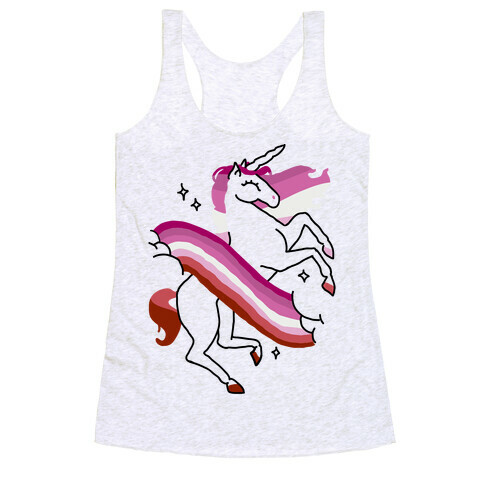 Unicorn Lesbian Pride  Racerback Tank Top