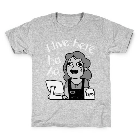 I Live Here Cashier  Kids T-Shirt