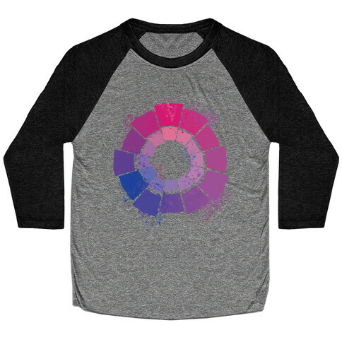 Bi Pride Color Wheel Baseball Tee