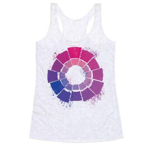 Bi Pride Color Wheel Racerback Tank Top