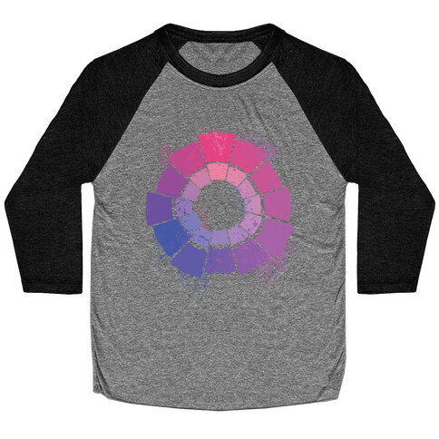 Bi Pride Color Wheel Baseball Tee