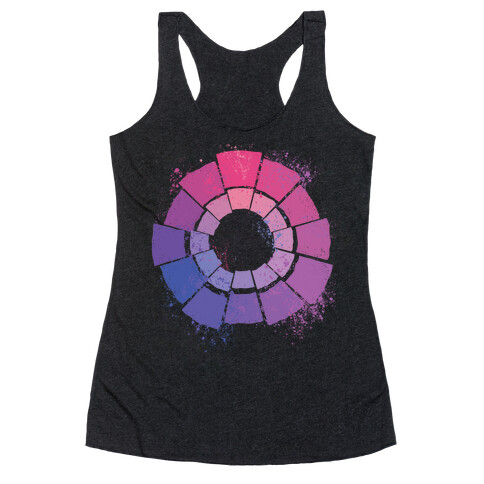 Bi Pride Color Wheel Racerback Tank Top