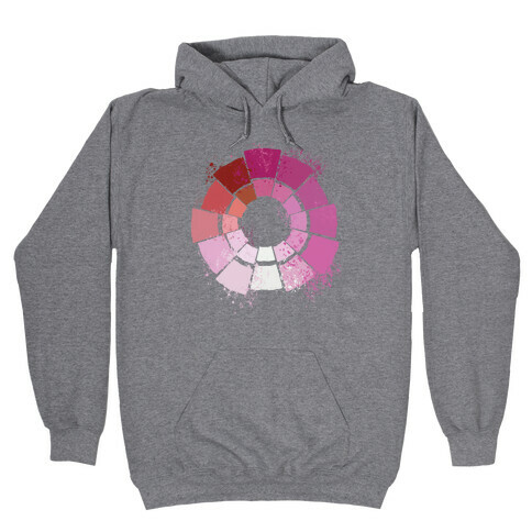 Lesbian Pride Color Wheel Hooded Sweatshirt