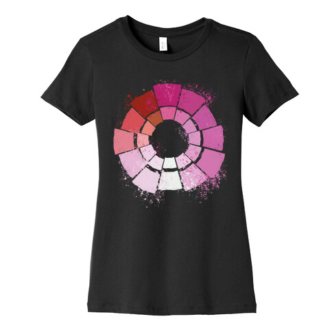 Lesbian Pride Color Wheel Womens T-Shirt