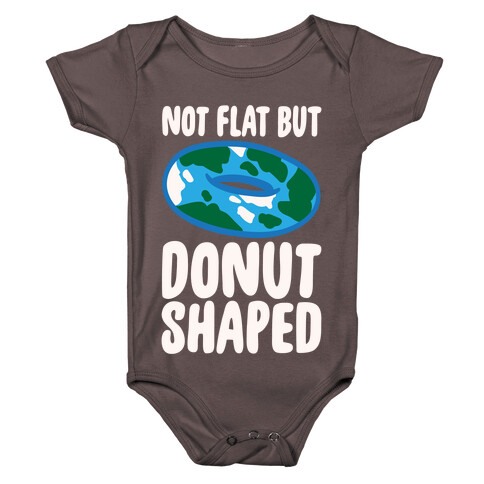 Donut Shaped Earth Parody White Print Baby One-Piece