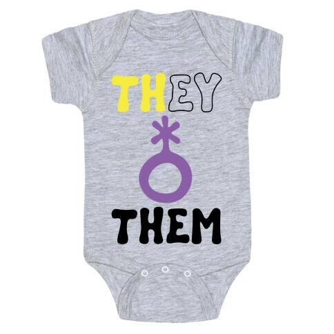 They Them Non Binary  Baby One-Piece