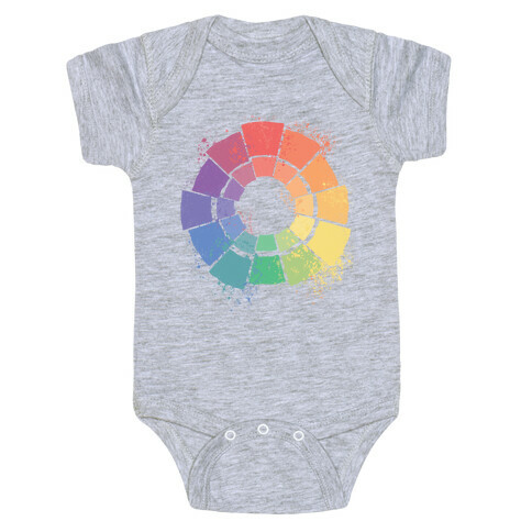 Gay Pride Color Wheel Baby One-Piece