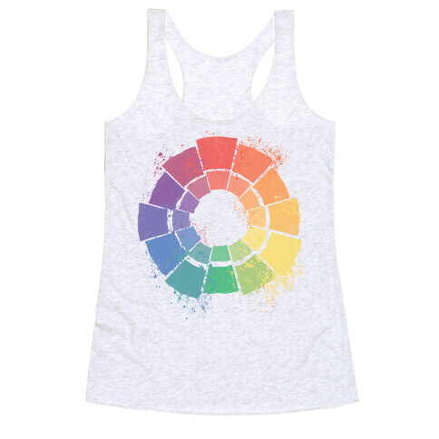 Gay Pride Color Wheel Racerback Tank Top