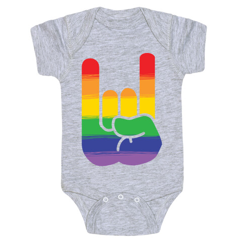 Rock On Gay Pride Baby One-Piece