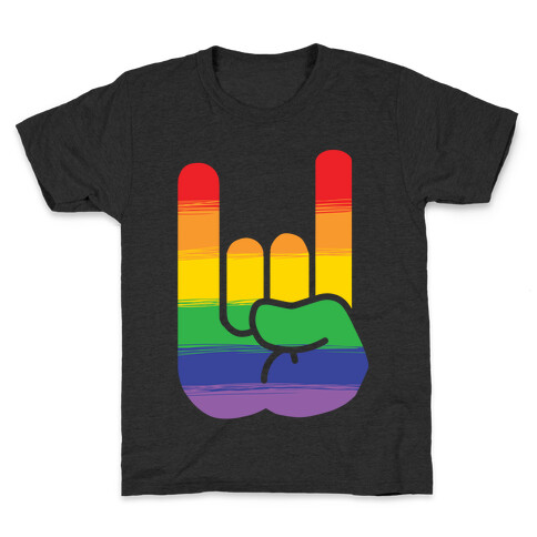 Rock On Gay Pride Kids T-Shirt