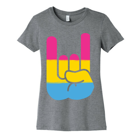 Rock On Pan Pride Womens T-Shirt