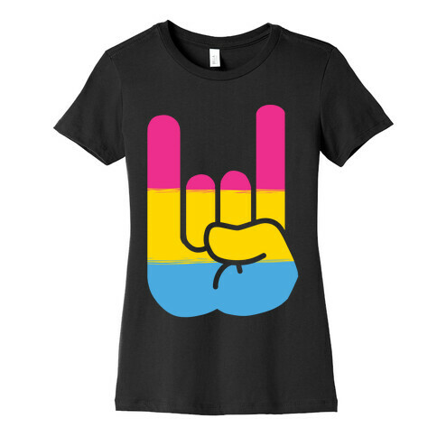 Rock On Pan Pride Womens T-Shirt