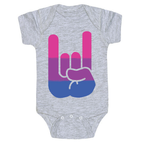 Rock On Bi Pride Baby One-Piece