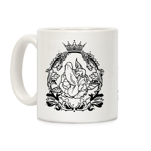 Floral Penis in Baroque Frame Coffee Mug