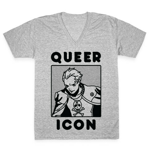 Queer Icon Kanji V-Neck Tee Shirt