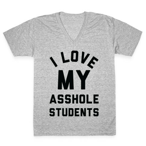 I Love My Asshole Students V-Neck Tee Shirt