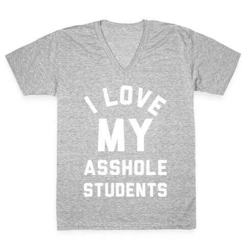 I Love My Asshole Students V-Neck Tee Shirt