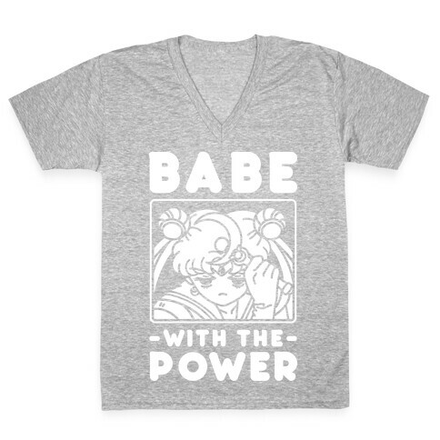 Babe With the Power Sailor Moon V-Neck Tee Shirt