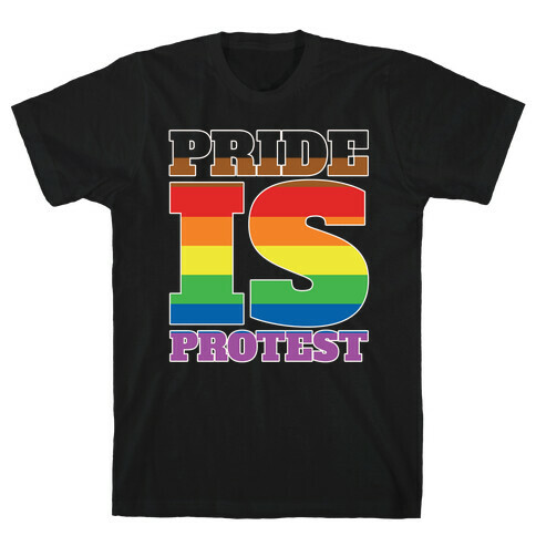 Pride Is Protest White Print T-Shirt